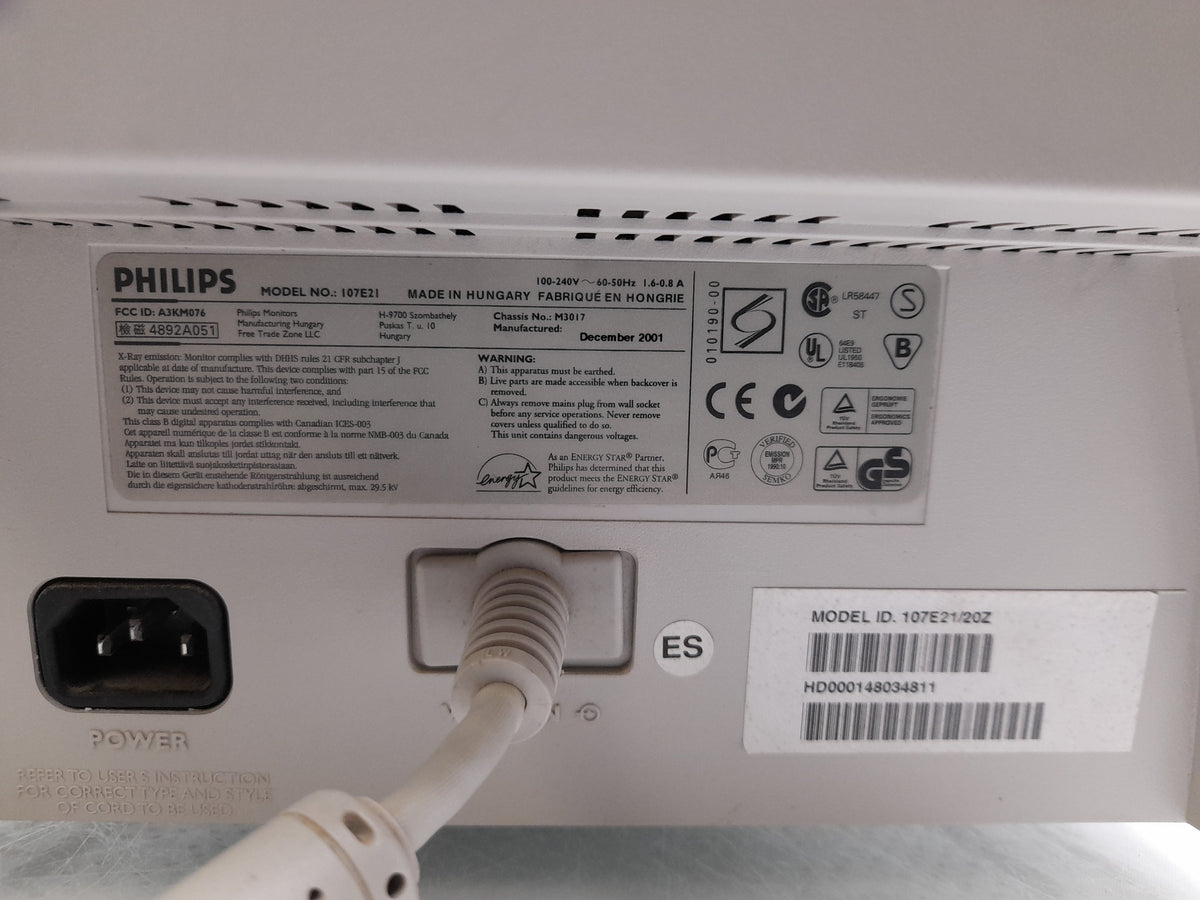 Philips 107E21 17" VGA 1280 x 1024CRT Monitor with Stand