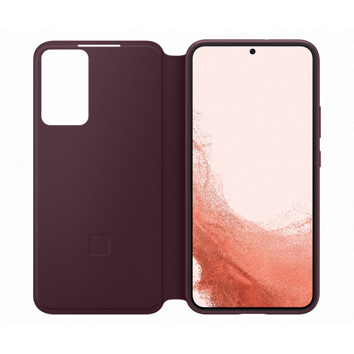 Samsung EF-ZS906 Burgundy Smart Clear View Cover Antimicrobial Coating Galaxy S22+