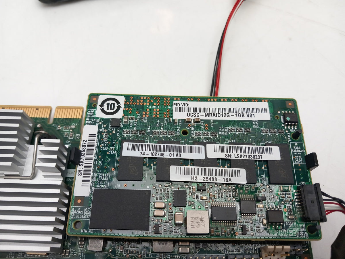 Cisco UCS 12GB SAS RAID Card and 1GB Cache and Battery 74-12862-02 UCSC-MRAID12G