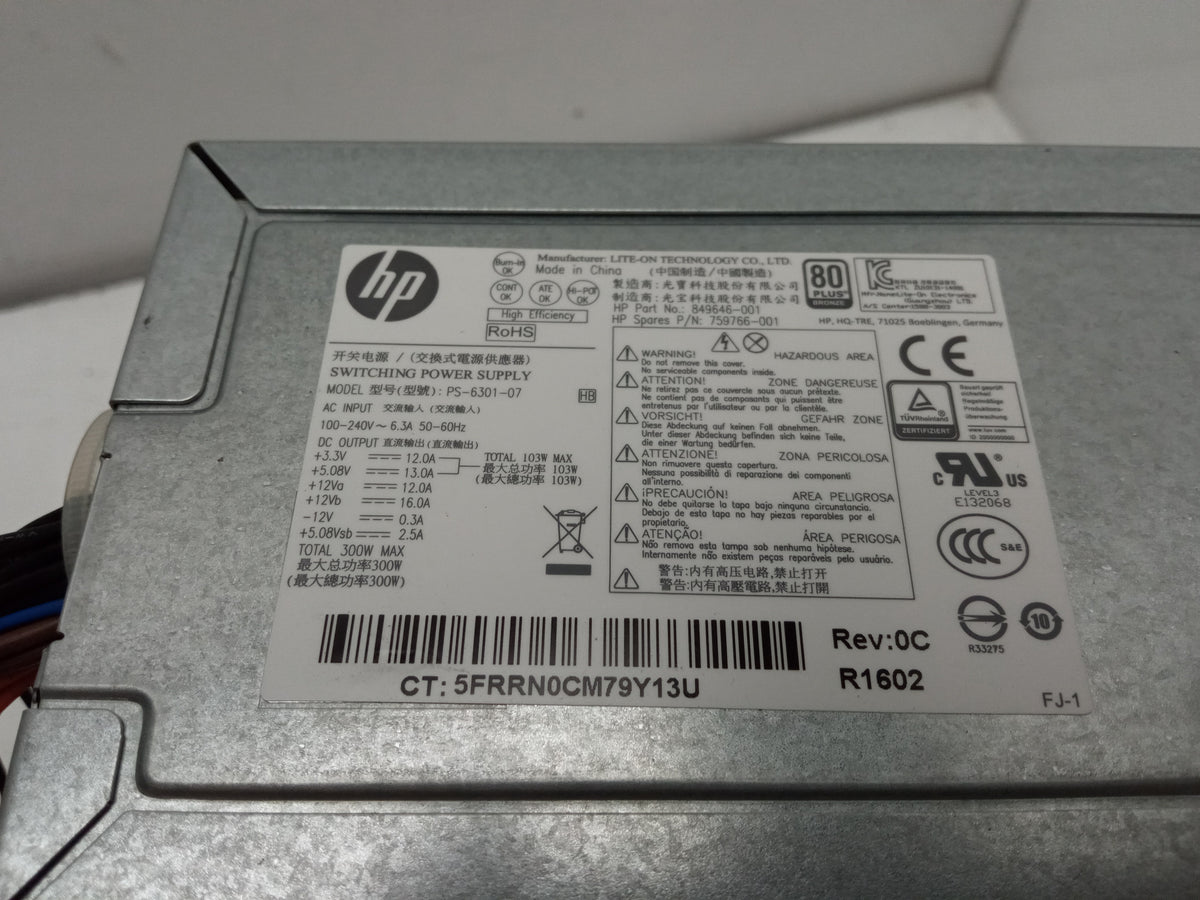 HP Pavilion 570 180W ATX Power Supply Unit 849646-001 759766-001