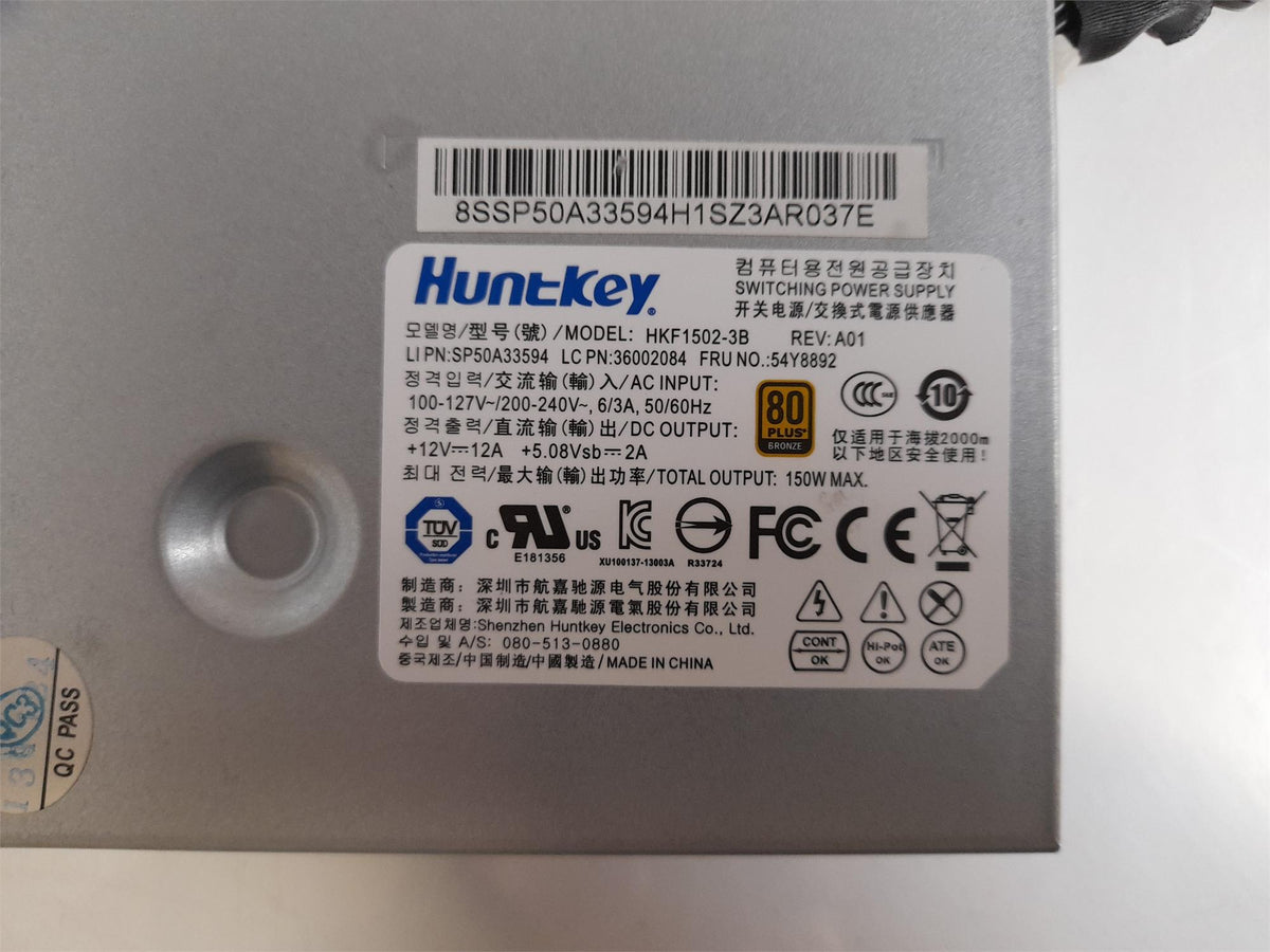 HuntKey HKF1502-3B Lenovo Thinkkcentre M93Z 150W Power Supply Unit 54Y8892