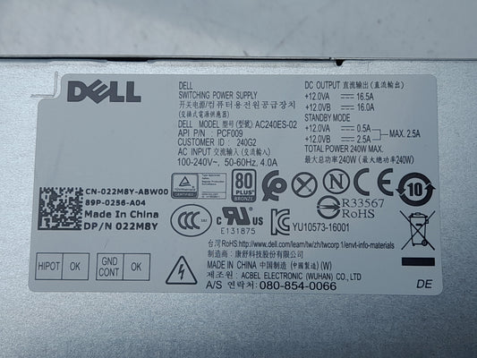 Dell OptiPlex 3050 5050 7050 SFF 240W Power Supply Unit 022M8Y 22M8Y