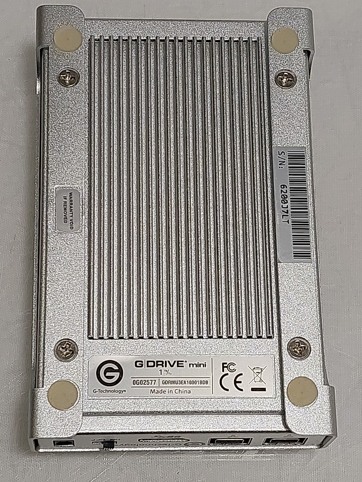 G-Technology G-DRIVE mini USB 3.0 1TB Silver External Hard Drive 0G02577