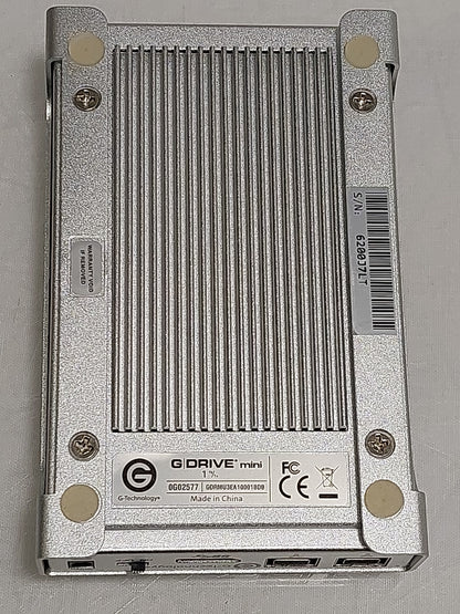 G-Technology G-DRIVE mini USB 3.0 1TB Silver External Hard Drive 0G02577
