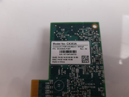 Mellanox ConnectX-3 FDR InfiniBand +40GigE Network Card MCX353A-FCBT CX353A