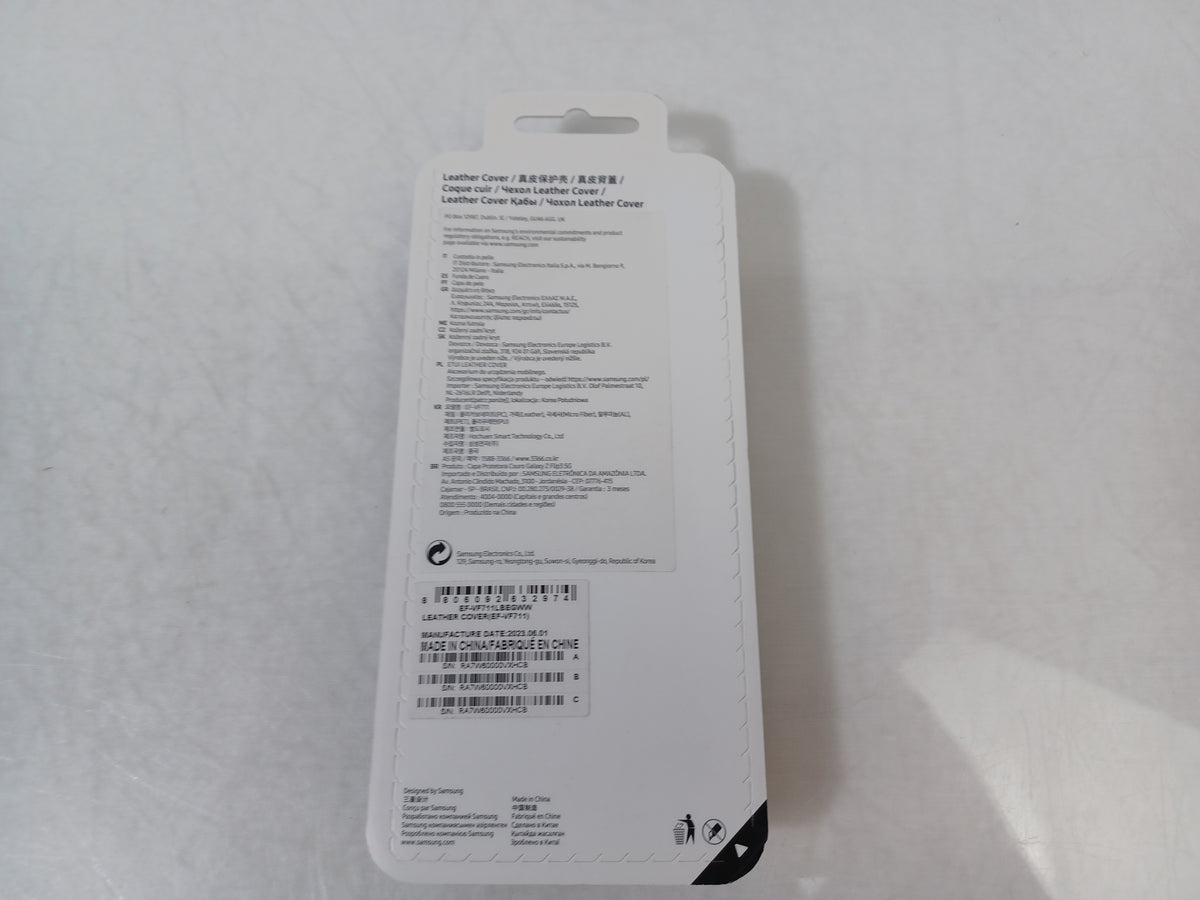 Samsung Black Leather Cover Phone Case EF-VF711 for Galaxy Z Flip3 5G 