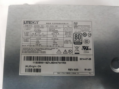Lenovo ThinkCentre E93z AIO 150W LiteOn Power Supply Unit 54Y8882 PS-2151-08
