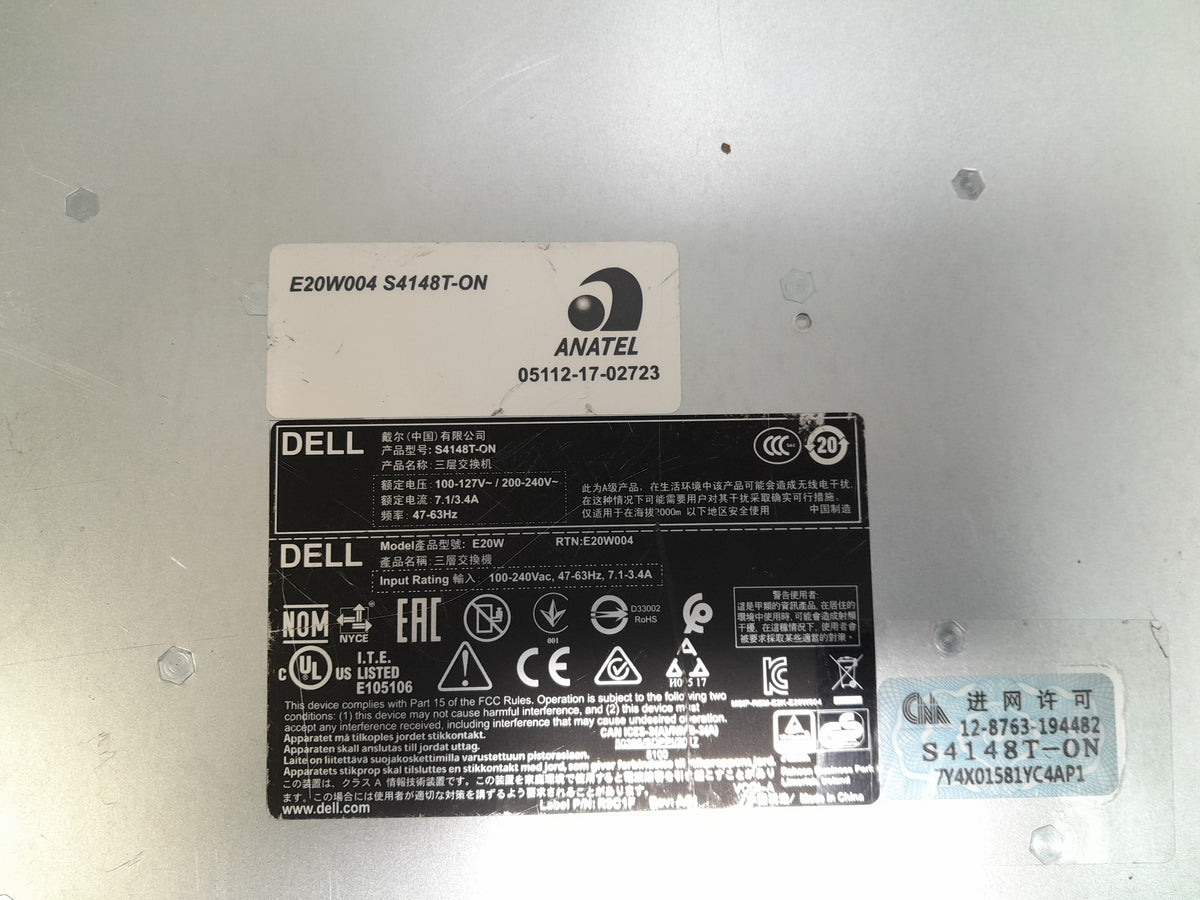 Dell PowerSwitch S4148T‑ON 48x 10GbE RJ-45 4x 100GB QSFP28 Network Switch