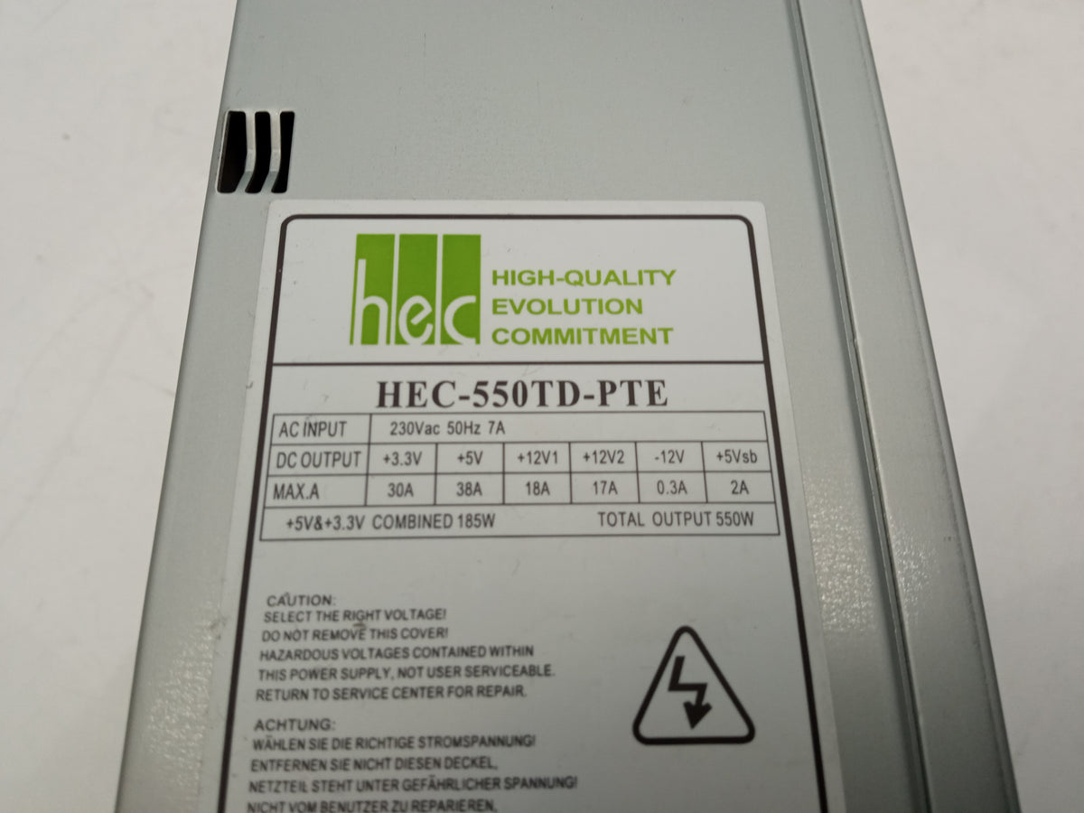 HEC HEC-550TD 550W Desktop PSU ATX Power Supply Unit