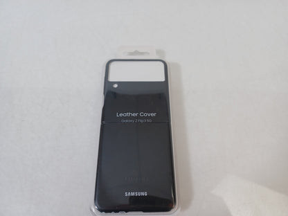 Samsung Black Leather Cover Phone Case EF-VF711 for Galaxy Z Flip3 5G 