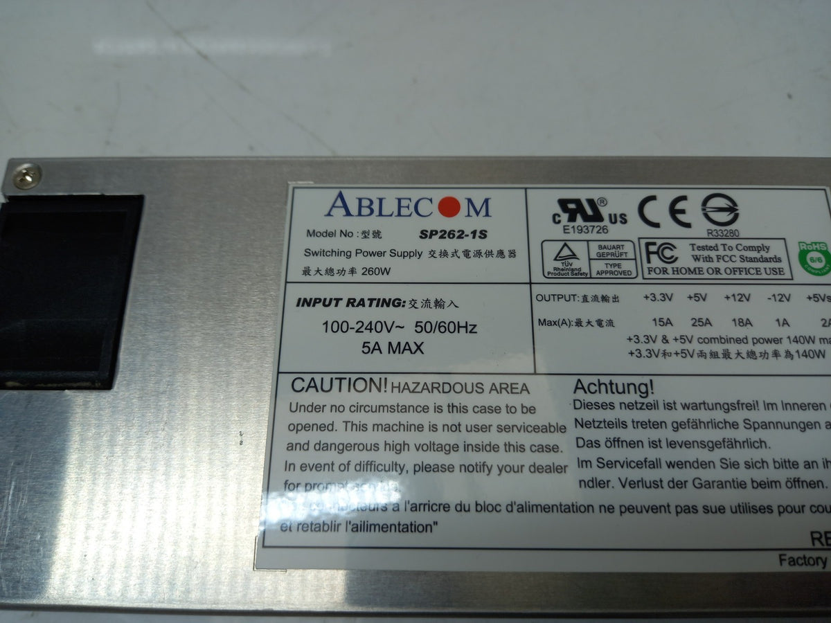 SuperMicro Ablecom 260W Server Power Supply Unit PWS-0055