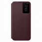Samsung EF-ZS906 Burgundy Smart Clear View Cover Antimicrobial Coating Galaxy S22+