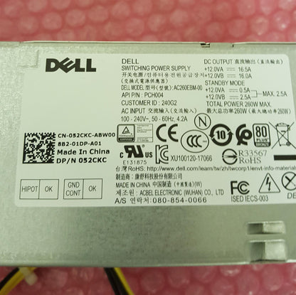 Dell OptiPlex 3060 5060 7060 260W Power Supply Unit 052CKC 52CKC
