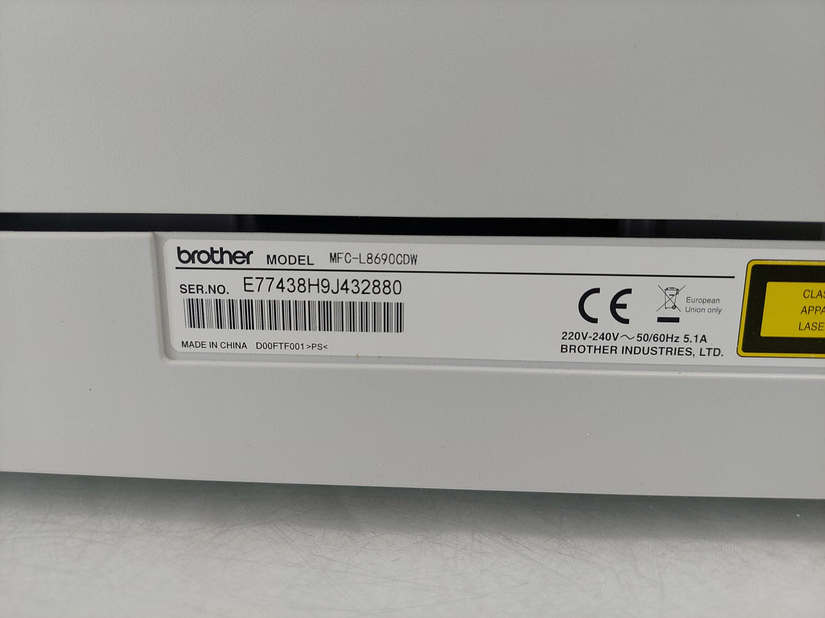 Brother MFC-L8690CDW A4 Colour Laser Multifunction Printer Duplex WiFi ADF