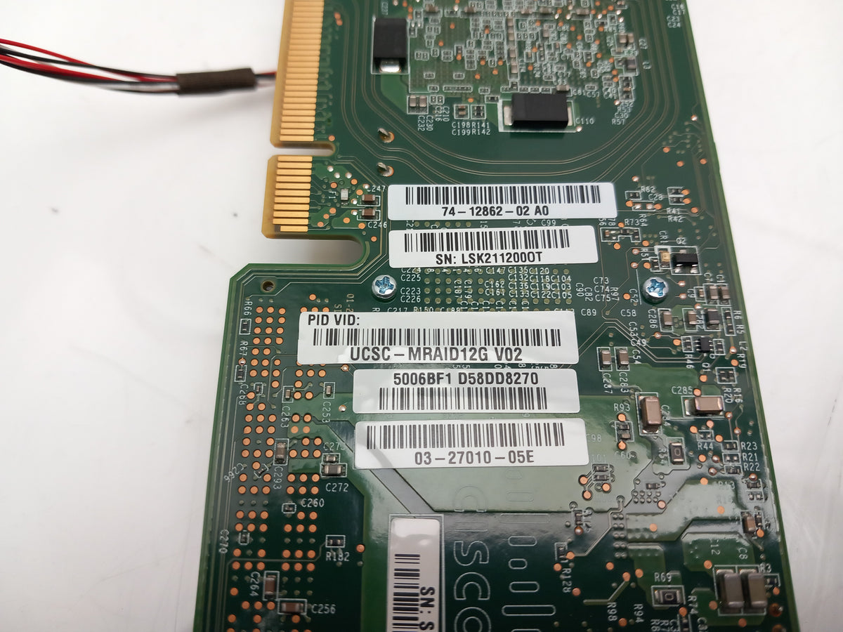 Cisco UCS 12GB SAS RAID Card and 1GB Cache and Battery 74-12862-02 UCSC-MRAID12G