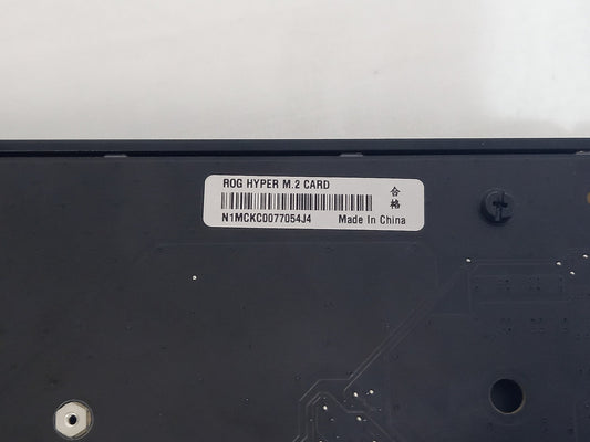 ASUS ROG HYPER M.2 Dual Port NVMe M.2 PCIe Adapter Card (No USB)