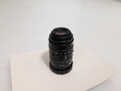 Ricoh FL-CC1218-5MX 2/3" 12mm F1.8 Manual Iris C-Mount Lens, Low Distortion, High Contrast, 5 Megapixel Rated
