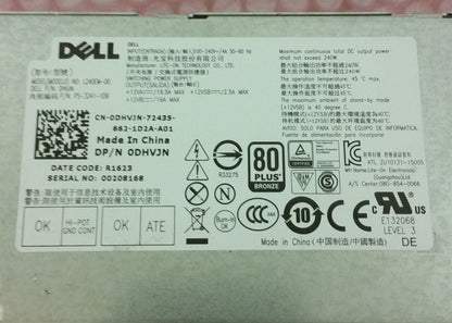 Dell OptiPlex 3040 5040 SFF 240W Power Supply Unit 0DHVJN DHVJN