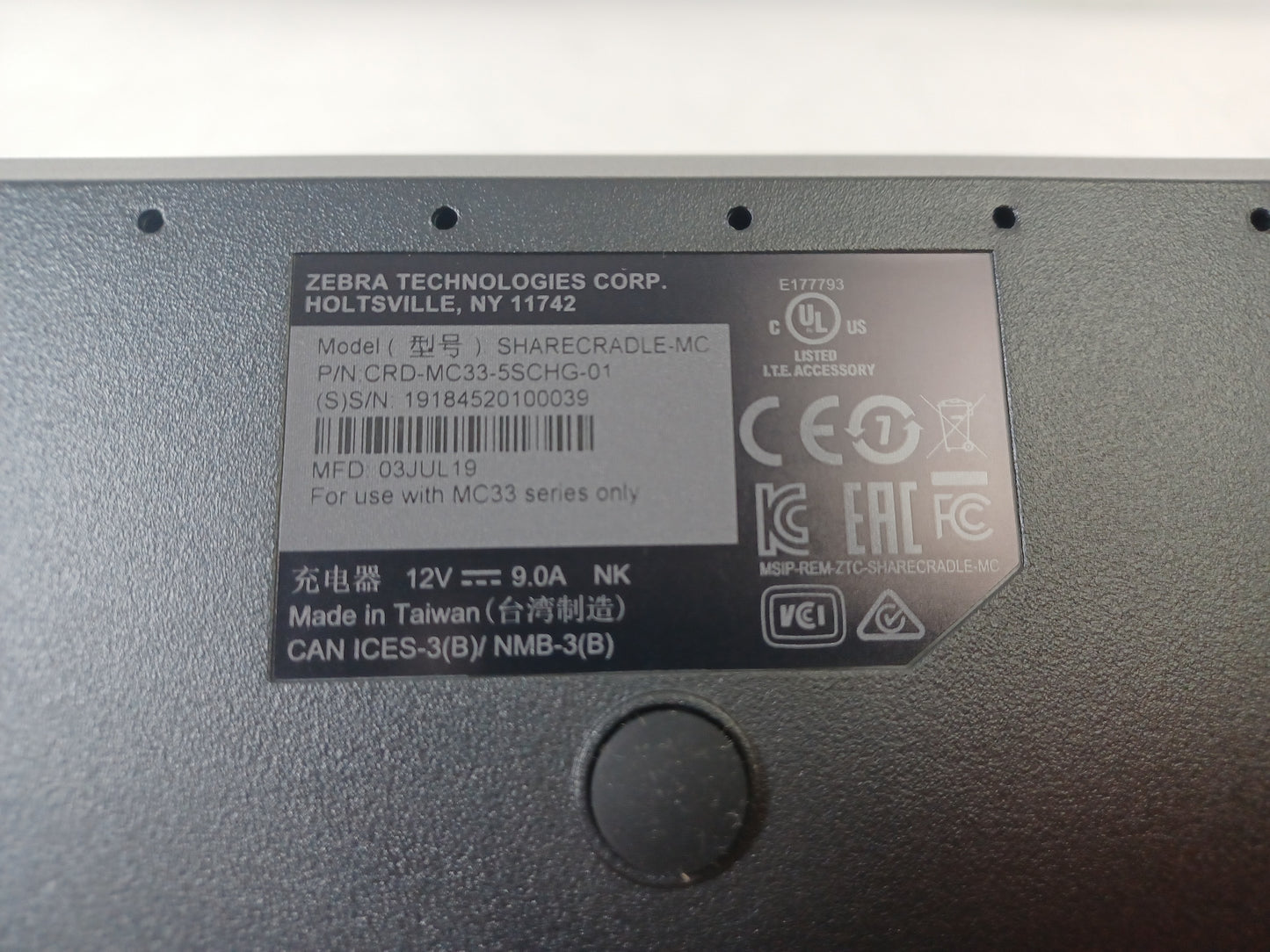 Zebra MC33 ShareCradle-MC 5x Charging Dock CRD-MC33-5SCHG-01