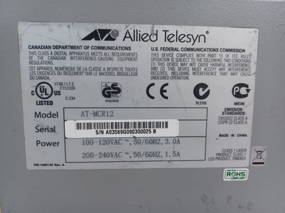 Allied Telesyn AT-MCR12 12 Slot Distribution Chassis - 12x AT-MC1004 Modules