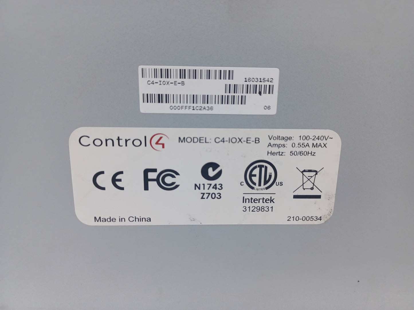 Control4 C4-IOX-E-B I/O System Automation Extender