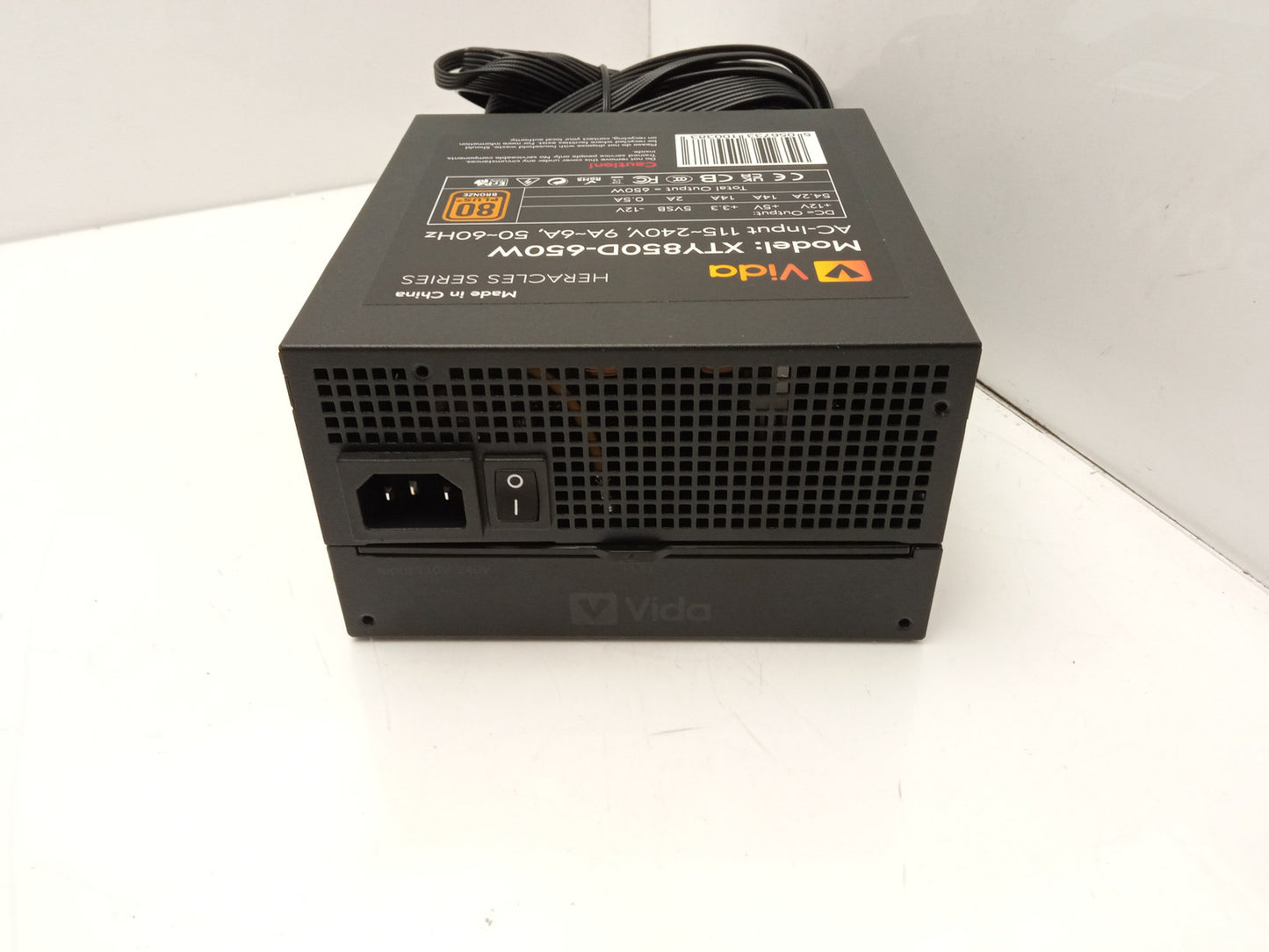 Vida Heracles Series 650W ATX Power Supply Unit XTY850D-650W