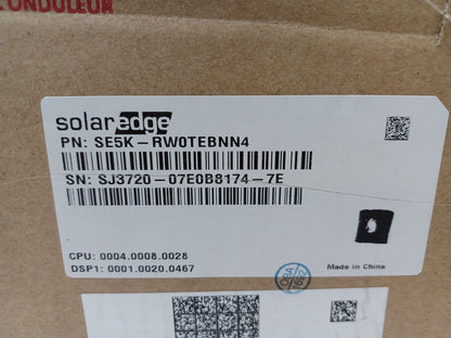 SolarEdge SE5K-RW0TEBEN4 3 Phase 5kW PV Solar Inverter (400V/50Hz)