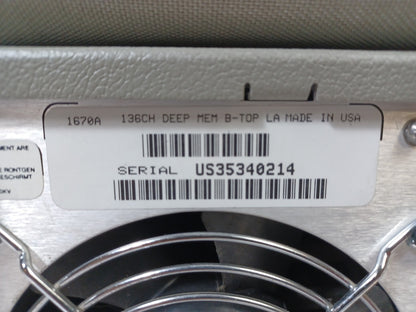 HP 1670A 136-Channel 70 MHz - 250 MHz Timing Benchtop Deep Memory Logic Analyzer