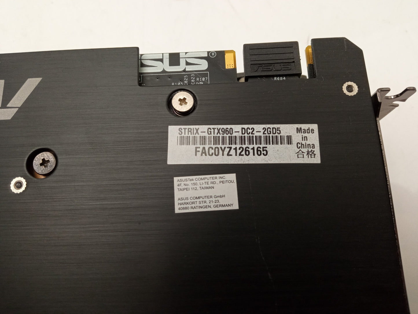 ASUS STRIX GTX960 2GB GDDR5 PCIe Video Graphics Card STRIX-GTX960-DC2C-2GD5