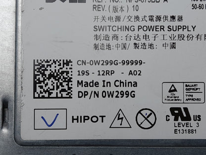 Dell Precision T5500 875W Power Supply Unit W299G 0W299G