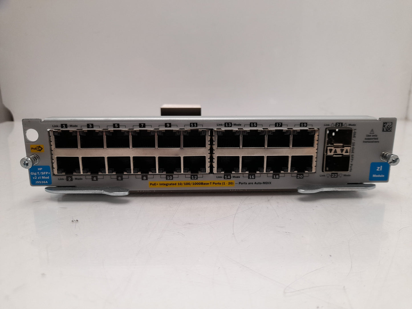 HP J9536A ProCurve 20 Port Gig-T 2 Port SFP+ V2 ZL Switch Module