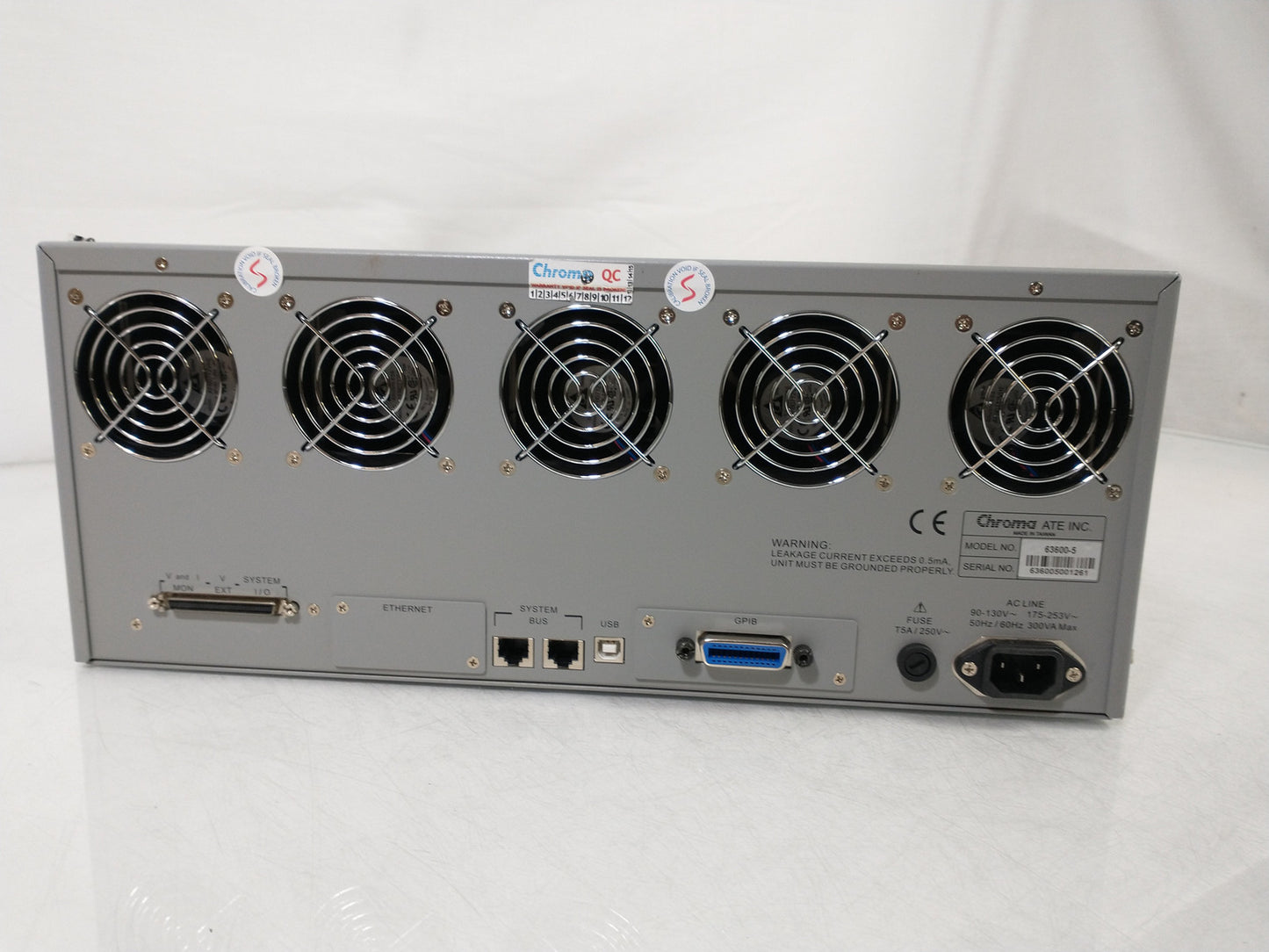 Chroma 63600-5 Series 5 Slot DC Electronic Load Mainframe - With Modules & Cable