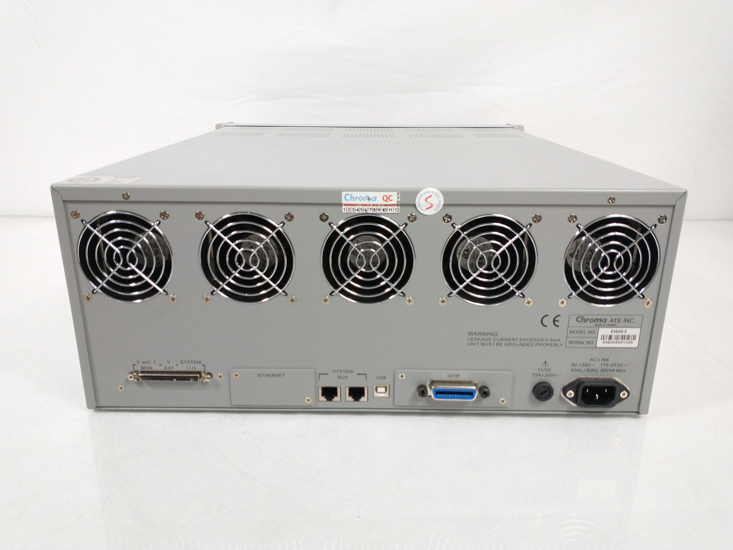 Chroma 63600-5 Series 5 Slot DC Electronic Load Mainframe - With Modules & Cable