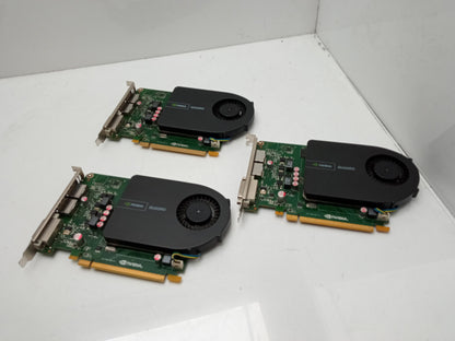 3x Nvidia Quadro 2000 1GB GDDR5 PCIe Video Graphics Card 616075-001 612952-002