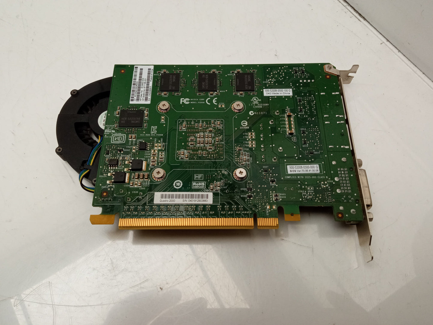 3x Nvidia Quadro 2000 1GB GDDR5 PCIe Video Graphics Card 616075-001 612952-002