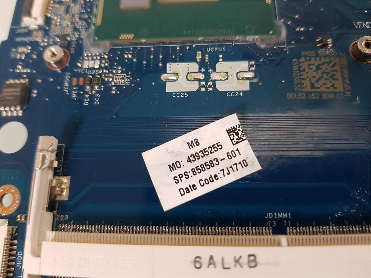 HP 250 G5 Laptop Motherboard With i3-5005U 2.00GHz CPU 858583-601