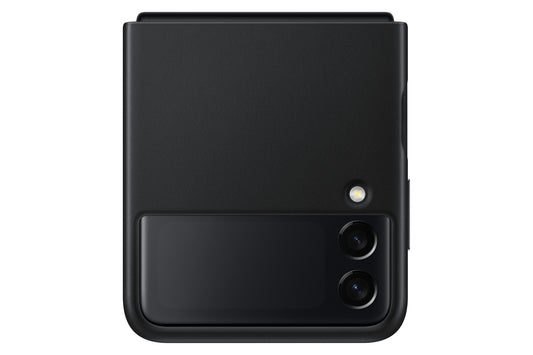 Samsung Black Leather Cover Phone Case EF-VF711 for Galaxy Z Flip3 5G 