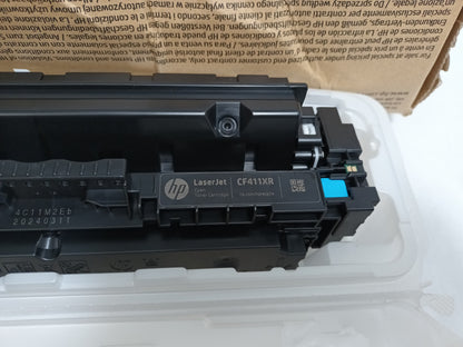 HP CF411XR LaserJet Toner Cartridge Cyan- Damaged Packaging