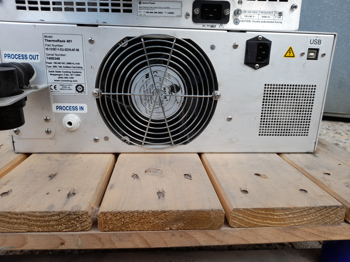 Spectra-Physics Mai Tai Ultrafast Laser With J80-8SS-28K-08DS PSU & ThermoRack 401 Chiller