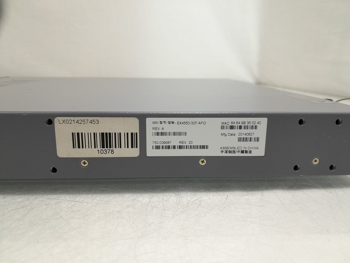 Juniper Networks EX4550-32F-AFO Switch with Juniper EX4550-EM-2QSFP 2 x 40Gb QSFP+ Module