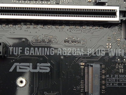 ASUS TUF GAMING A620M-PLUS WIFI AM5 DDR5 Motherboard With I/O Shield- Faulty