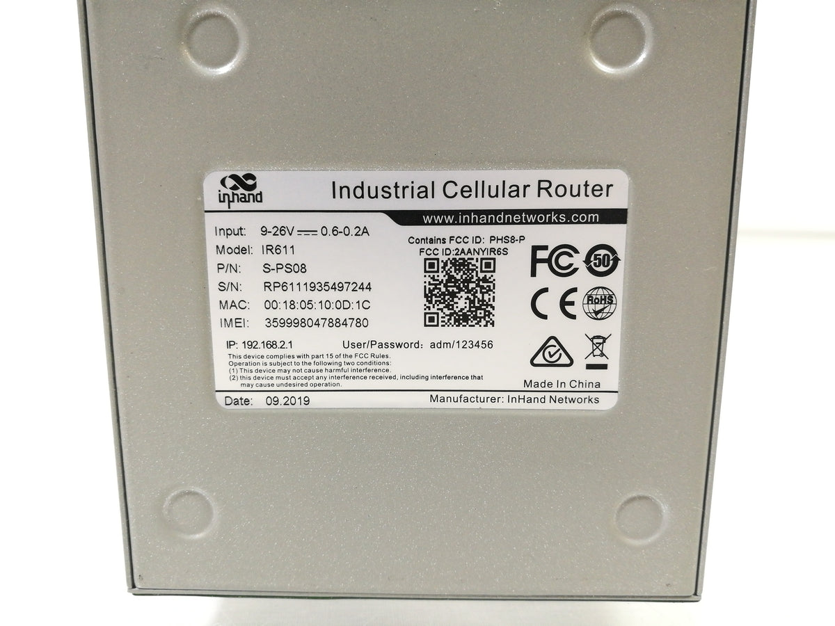 InHand IR611 Single Sim 3g/4g Industrial Cellular Router