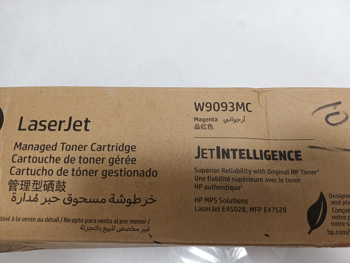 Genuine HP W9093MC Managed Laserjet Toner Cartridge Magenta - Damage Packaging