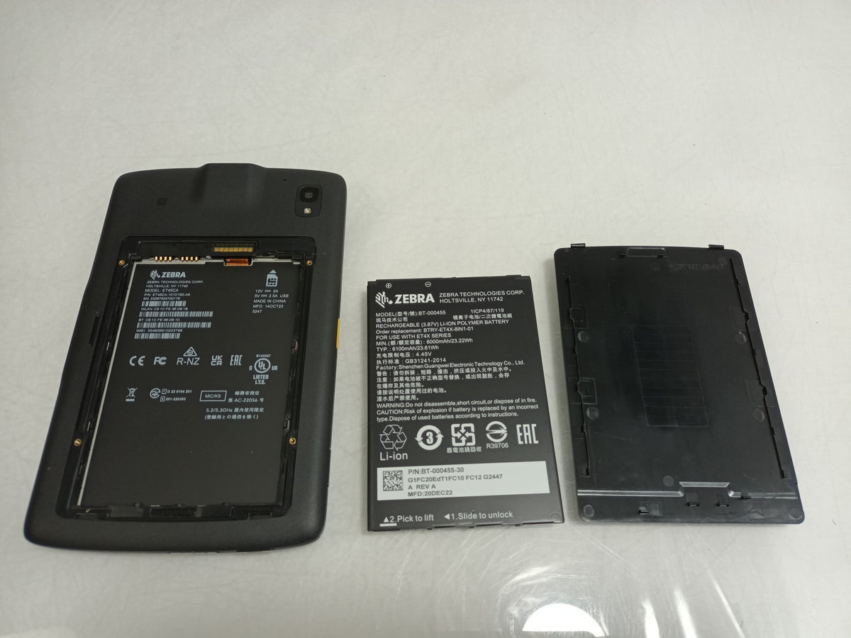 Zebra ET45CA-101D1B0-A6 ET45CA Android 11 64GB Rugged Tablet Barcode Scanner