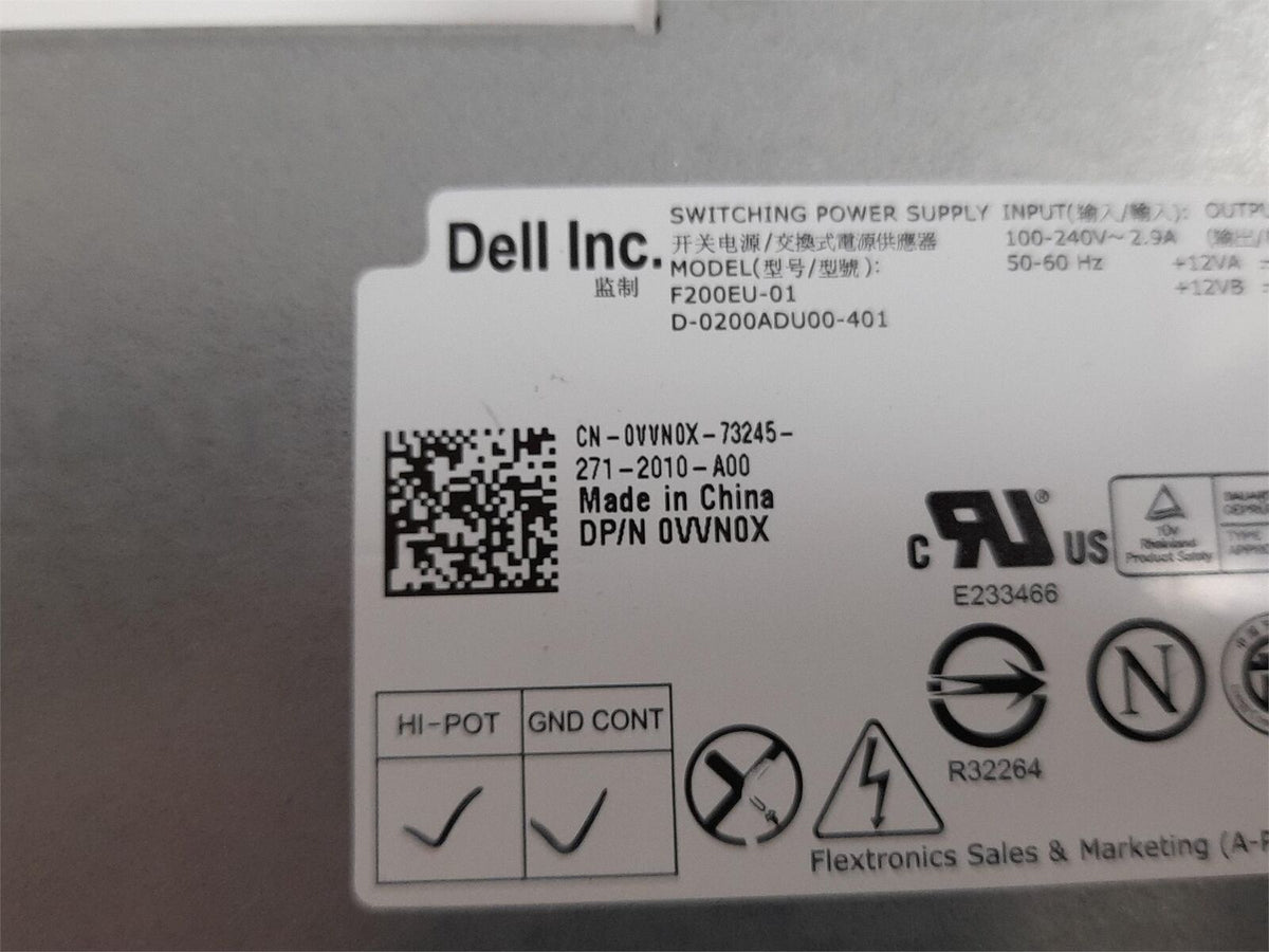 Dell OptiPlex 9010 200W AIO Power Supply Unit With I/O Shield 0VVN0X