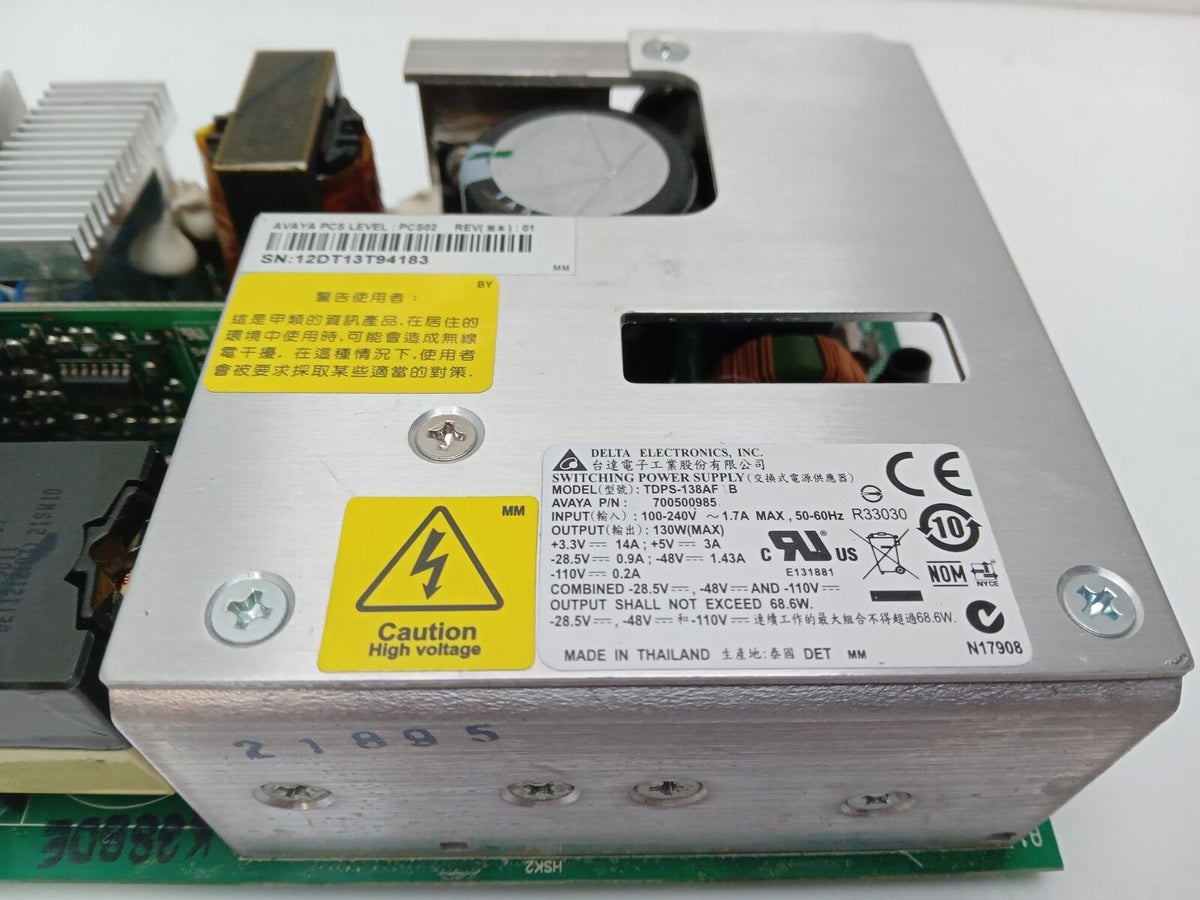 AVAYA IP Office 500 V2 130W Power Supply Unit TDPS-138AF