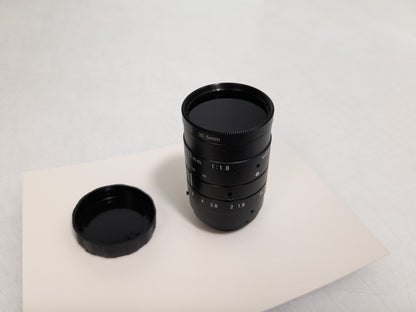 Ricoh FL-CC1218-5MX 2/3" 12mm F1.8 Manual Iris C-Mount Lens, Low Distortion, High Contrast, 5 Megapixel Rated