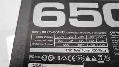 XFX XPS-650W-3XB 650W Desktop PSU ATX Power Supply Unit