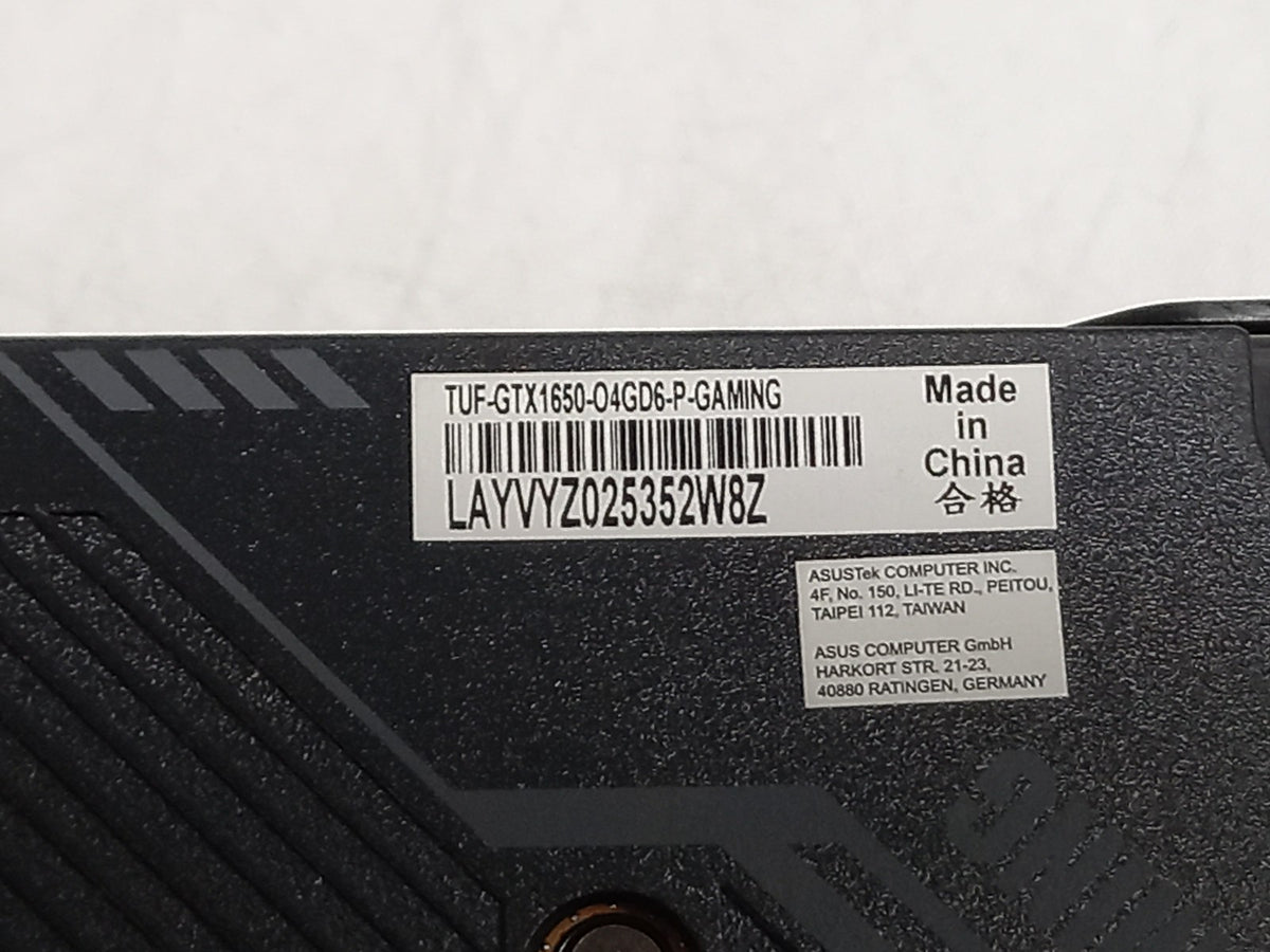 (SPARES) ASUS TUF GeForce GTX 1650 OC 4GB GPU TUF-GTX1650-O4GD6-P-GAMING
