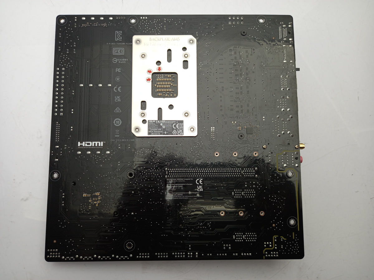 ASUS TUF GAMING A620M-PLUS WIFI AM5 DDR5 Motherboard With I/O Shield- Faulty
